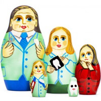 Matryoshka dolls with professions