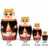 Belorussian Matryoshka Dolls in Slavic Clothing Set 4 pcs - Folk Art Dolls
