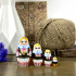 Matryoshka in Belarusian National Costume with Wheat Stalks, Set of 4 pcs