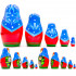 Matryoshka Russian Nesting Doll in Sarafan with Daisy Flowers Set of 5 pcs