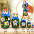 Matryoshka Russian Nesting Doll in Sarafan with Daisy Flowers Set of 5 pcs