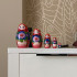 Matryoshka doll with a bouquet of lilies for home decor, set of 5 pcs
