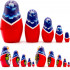 Matryoshka with dahlias and daisies