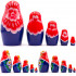 Matryoshka with a bouquet of daisies