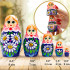 Matryoshka with a bouquet of daisies