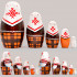Russian Nesting Dolls Set of 5 pcs - Matryoshka Doll in Belarussian Slavic Clothing