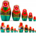 Matryoshka Nesting Dolls Set of 5 pcs in Belarussian Traditional Sarafan with Ornaments