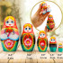 Matryoshka Nesting Dolls Set of 5 pcs in Belarussian Traditional Sarafan with Ornaments