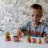 Nesting Dolls Set 5 pcs Flowers in Pigtail - Matryoshka Dolls in Pink Dress - Matreshka Dolls