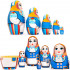 Russian Nesting Matryoshka Dolls in Finnish National Clothes Set of 5 Pcs