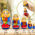 Russian Doll in Traditional Dutch Folk Dress with Tulips Set of 5 pcs