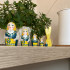 Russian Nesting Dolls in Swedish Dress Set of 5 pcs Matryoshka in Swedish Traditional Costume