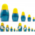 Russian Nesting Dolls in Swedish Dress Set of 5 pcs Matryoshka in Swedish Traditional Costume