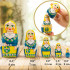 Russian Nesting Dolls in Swedish Dress Set of 5 pcs Matryoshka in Swedish Traditional Costume