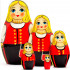 Nesting Dolls Set of 5 pcs - Russian Doll in Finnish Traditional Clothing for Women Munsala