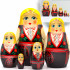Russian Doll in Norwegian Folk Costume Bunad Set of 5 Pcs