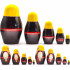 Russian Doll in Norwegian Folk Costume Bunad Set of 5 Pcs