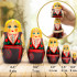 Russian Doll in Norwegian Folk Costume Bunad Set of 5 Pcs