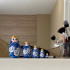 Nesting Dolls Set of 5 pcs in Blue Sarafan with Daisy Flowers