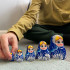 Nesting Dolls Set of 5 pcs in Blue Sarafan with Daisy Flowers