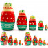 Nesting Dolls Set of 5 pcs - Matryoshka Doll in Belarussian Traditional Dress with Ornament