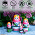 Belarusian matryoshka in national dress with cornflower bouquet set of 5 pieces