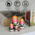 Belarusian matryoshka in national dress with cornflower bouquet set of 5 pieces
