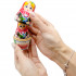 Belarusian matryoshka in national dress with cornflower bouquet set of 5 pieces