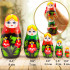 Vintage Russian Nesting Dolls Set of 5 pcs -  Vintage Room Decor
