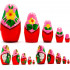 Russian Doll Set of 5 pcs in Strawberry Dress - Matryoshka Doll with Strawberries
