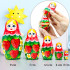 Russian Nesting Dolls Set 5 pcs - Traditional Russian Matryoshka with Strawberry Decorations