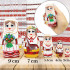 Belarusian matryoshkas in folk dress with a bouquet of cornflowers set of 5 pieces