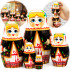 Belarusian matryoshkas in embroidered vest traditional style home decor set of 5 pieces