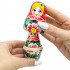Traditional Russian Matryoshka Dolls Set – 5 Hand-Painted Wooden Nesting Dolls with Floral Patterns