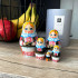 Wooden Matryoshka Dolls in Belarusian National Dress with Wheat Stalks, Set of 5