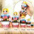 Wooden Matryoshka Dolls in Belarusian National Dress with Wheat Stalks, Set of 5