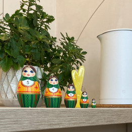 Matryoshka Nesting Dolls Teaching Numbers Set 5 pcs Educational Toys