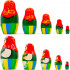 Russian Matryoshka Doll in German Dirndl Dress Set of 5 pcs - Folk Art Dolls in Bavarian Dirndl Dresses