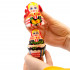 Russian Nesting Dolls Set of 5 pcs in Sarafan Dress with Folk Ornaments and Apples, Pears and Red Currant 