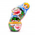Nesting Dolls Set of 5 pcs with Hand Painted Rose Flowers