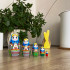Russian Doll with Blue Cornflowers, Spikelets and Chamomile Flowers Set of 5 pcs