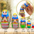 Russian Doll with Blue Cornflowers, Spikelets and Chamomile Flowers Set of 5 pcs