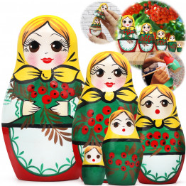 Russian Doll with Rowan Branches Set of 5 pcs 