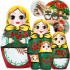 Russian Doll with Rowan Branches Set of 5 pcs 