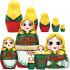 Russian Doll with Rowan Branches Set of 5 pcs 