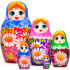 Russian Nesting Dolls - Handmade Matryoshka Dolls 5 Pcs - Traditional Russian Nesting Dolls 