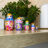 Russian Nesting Dolls - Handmade Matryoshka Dolls 5 Pcs - Traditional Russian Nesting Dolls 