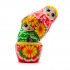 Matryoshka with a bouquet of yellow gerberas