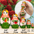 Russian nesting dolls featuring fruity motifs, Set of 5 pcs