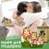 Russian nesting dolls featuring fruity motifs, Set of 5 pcs